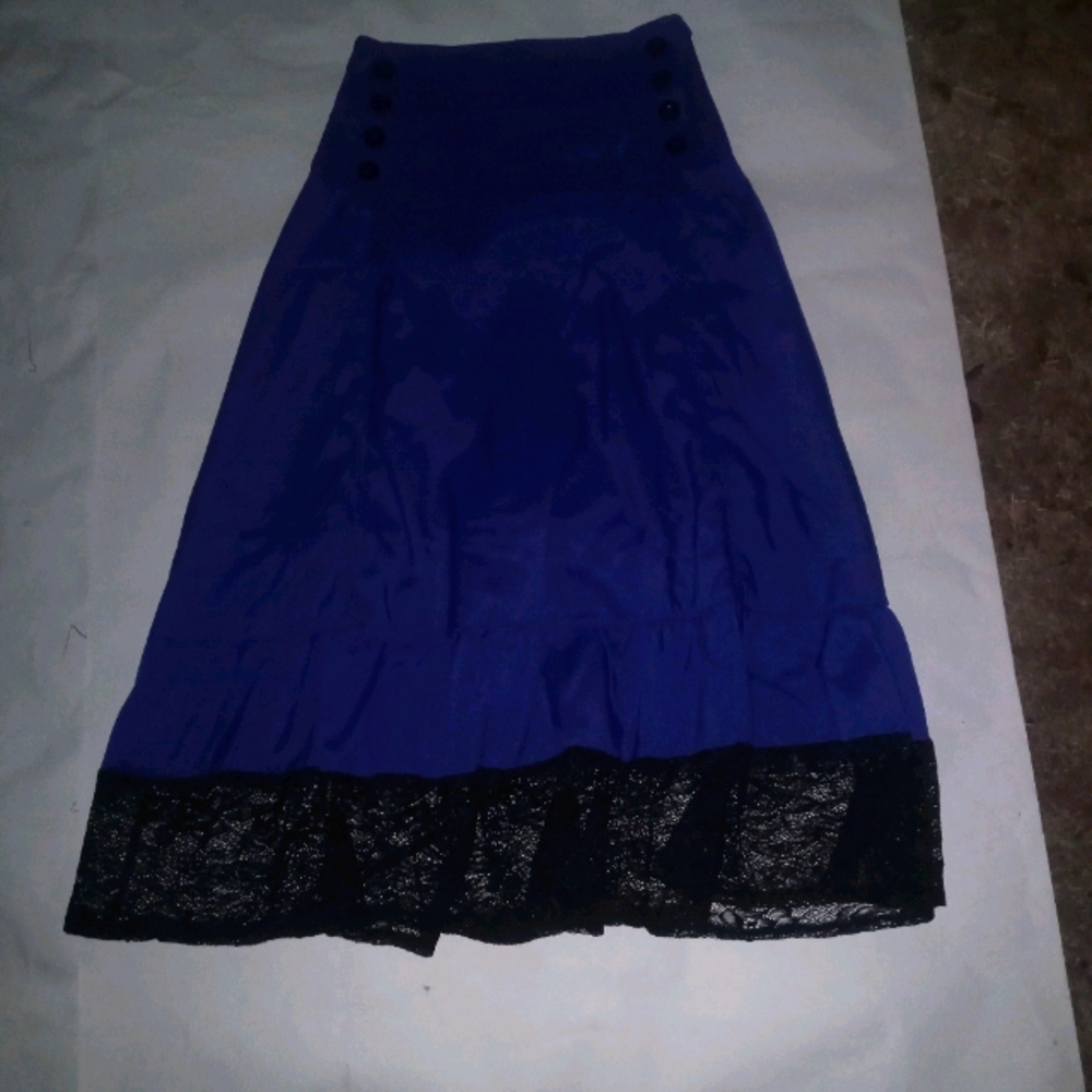 Blue Renaissance/Victorian style cinch skirt